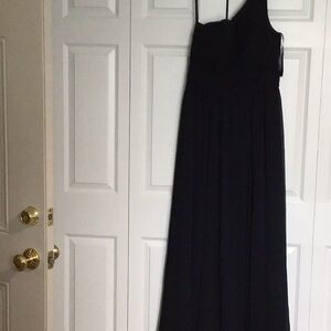 Elegant Black One-Shoulder Maxi Dress
